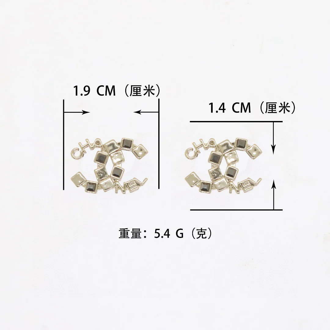 CCE419 Chanel logo earrings - ccjewelryacc