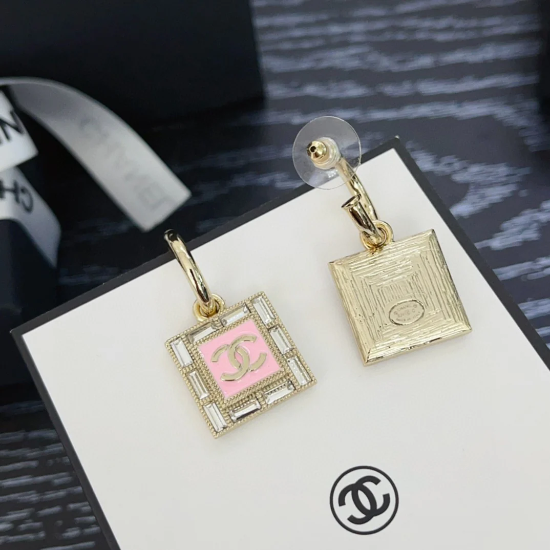 CCE146 Square CC logo earring - ccjewelryacc