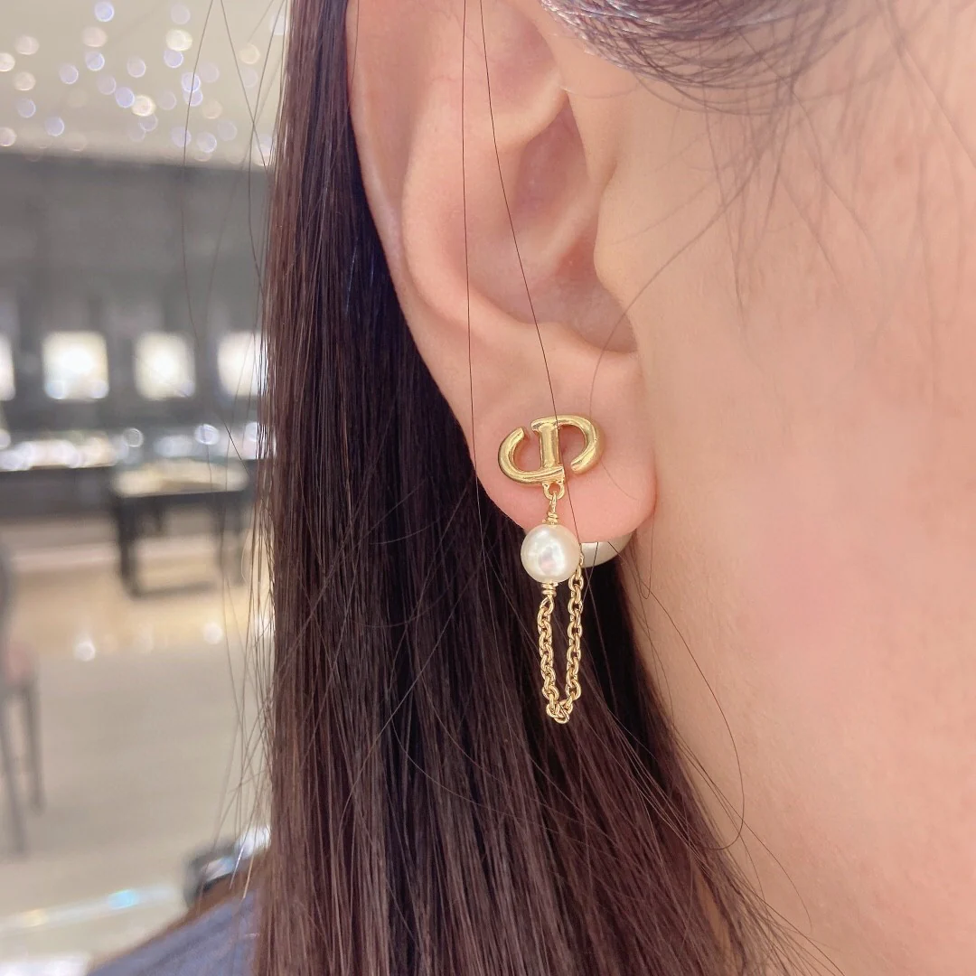 CDE227 Tribales earrings in metal and pearl - ccjewelryacc