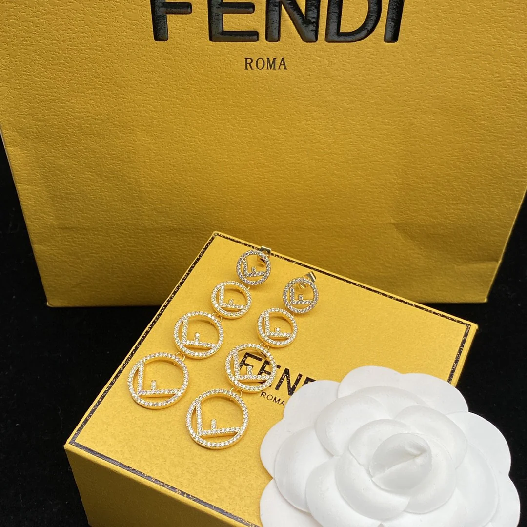 FDE022 Fendi logo tassels earrings - ccjewelryacc
