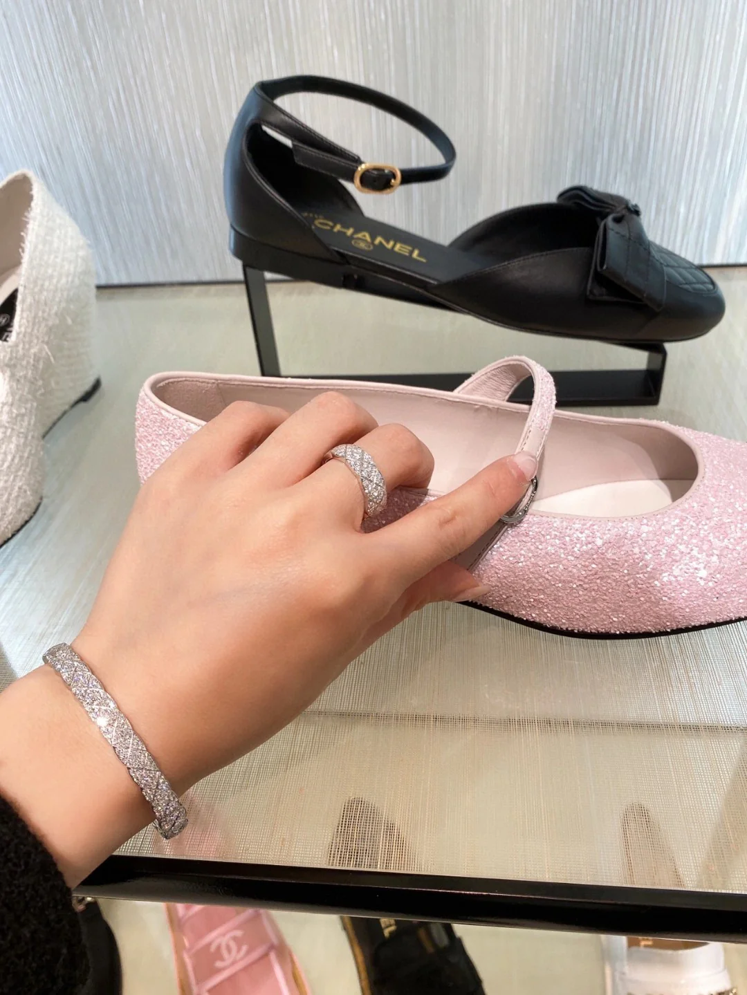 CCSS092 Full diamond S925 Silver COCO Crush Bangle Bracelet CC Bracelet - ccjewelryacc