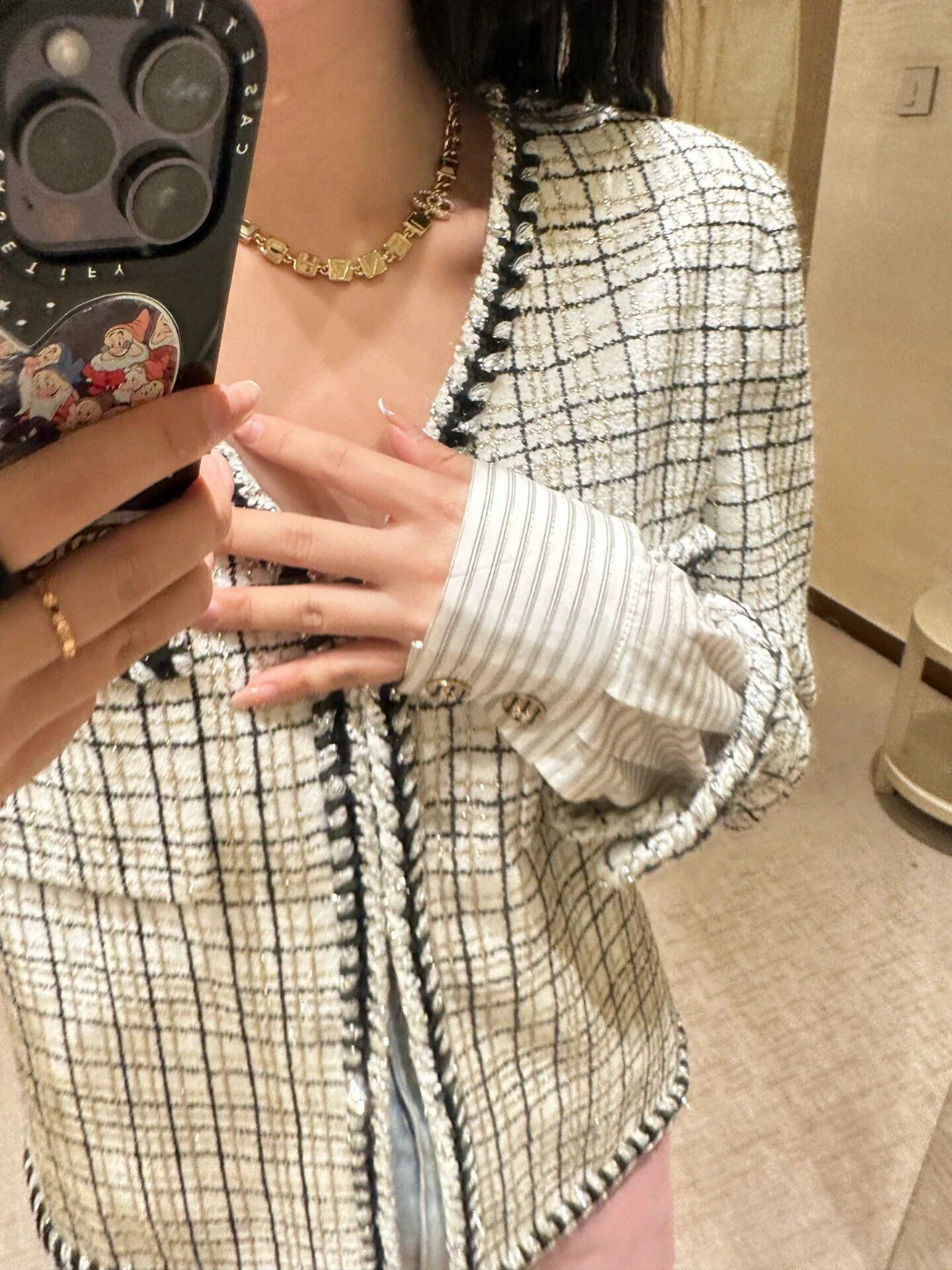 CCN069 Metal letter CC Choker Necklace - ccjewelryacc