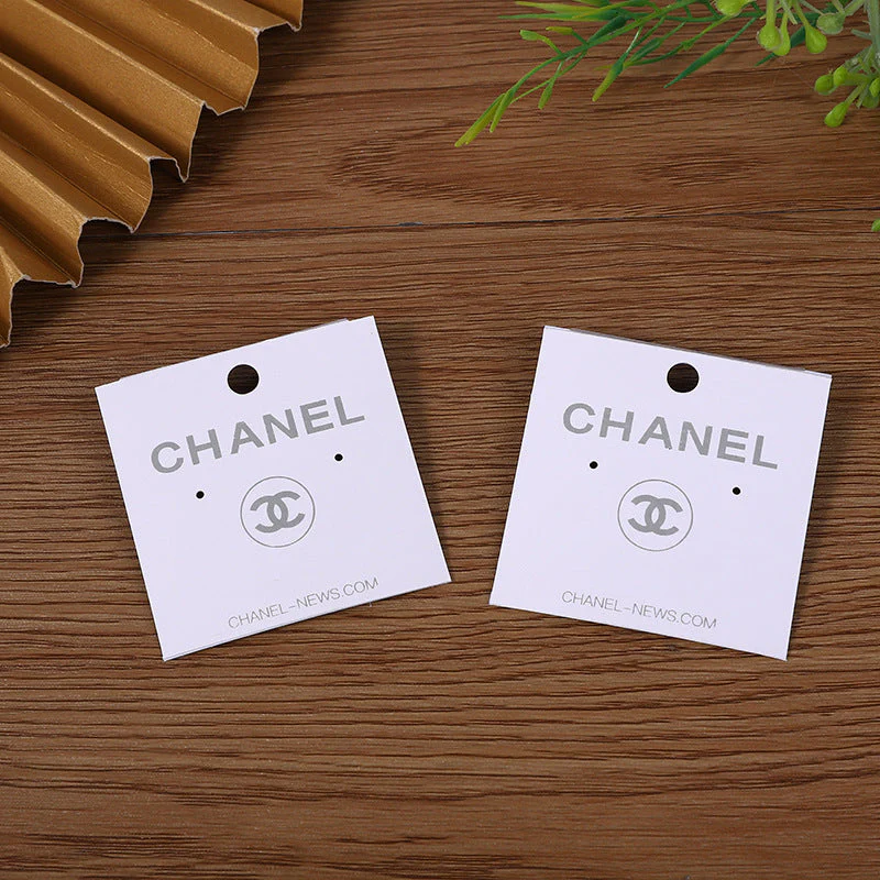 100pcs CC earring PVC Stud earring Display card package - ccjewelryacc