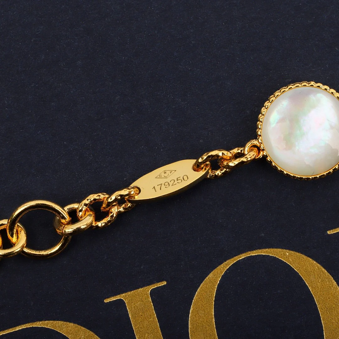 CDN309 V Gold CD ROSE DES VENTS Choker Necklace for Women - ccjewelryacc