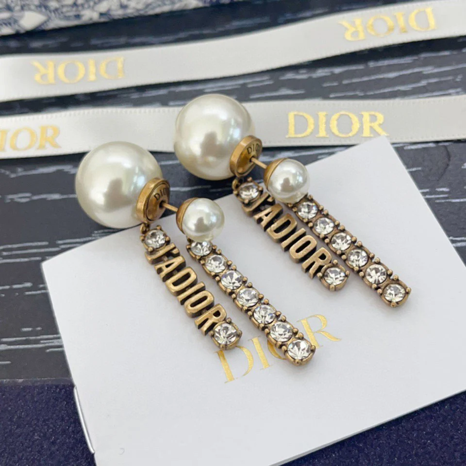 CDE191 Jadior crystal tassels tribales earring in metal and pearl - ccjewelryacc