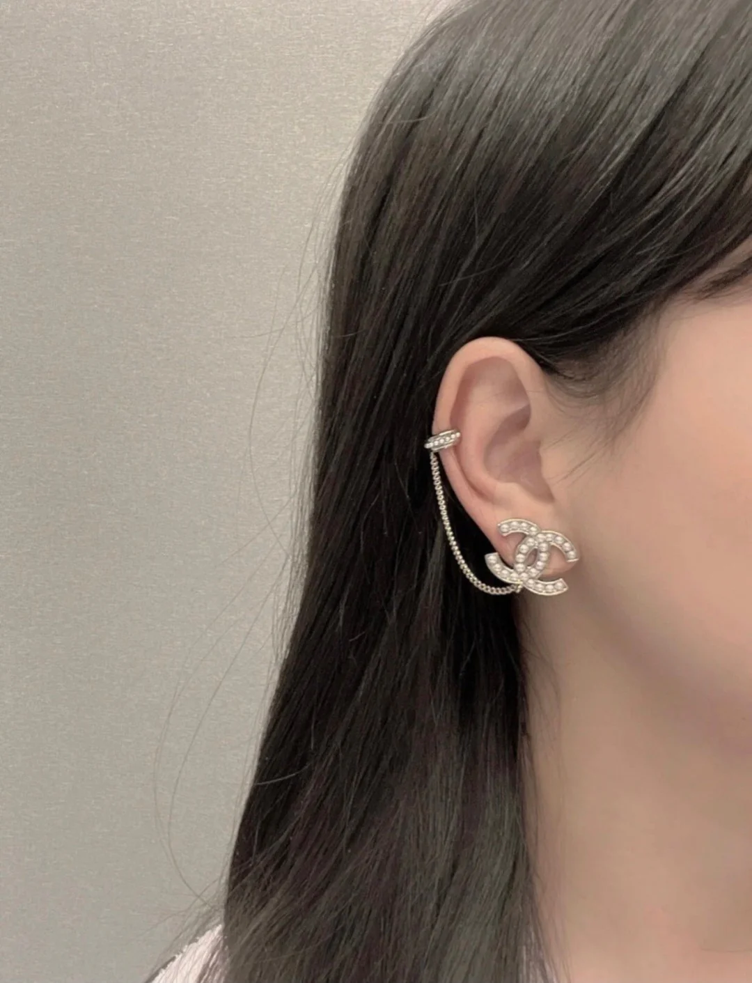 CCE489 Top Quality CC Stud earring With clip (1pcs) - ccjewelryacc