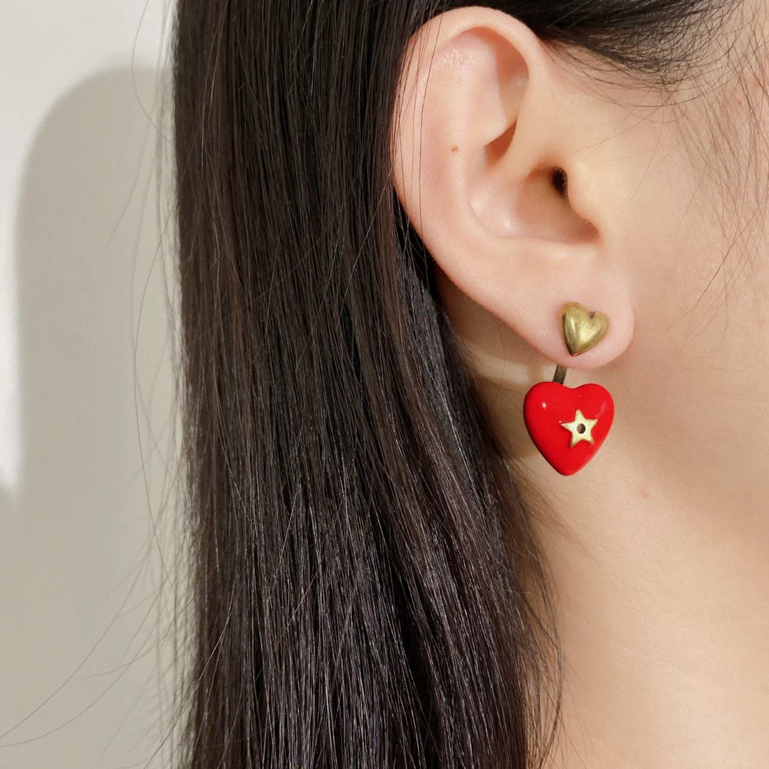 CDS097 High Quality Designer CD Red Heart Bracelet for Women - ccjewelryacc