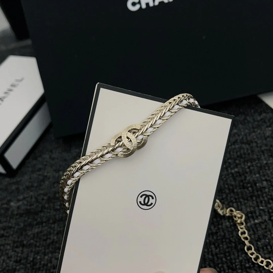 CCN011 Metal leater CC Choker Necklace - ccjewelryacc