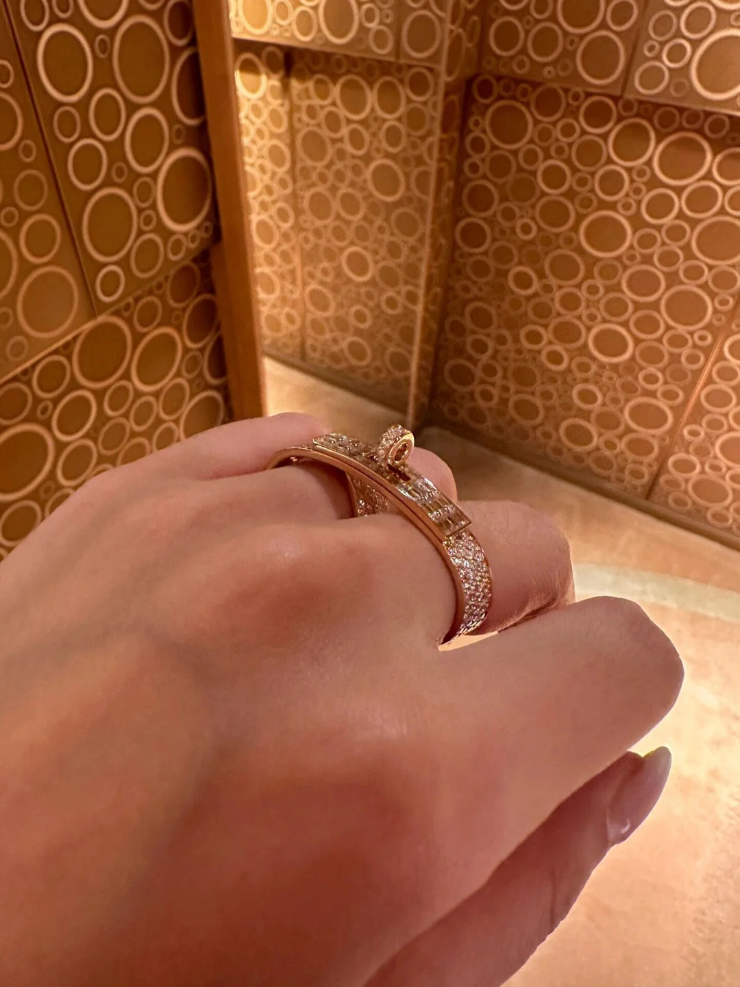 HMRS002 S925 Sterling Silver Kelly Gavroche Double rings - ccjewelryacc