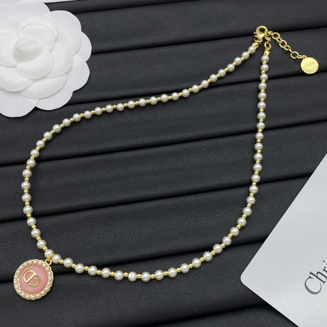 CDN313  High Quality Designer CD Pearl Necklace for Women - ccjewelryacc