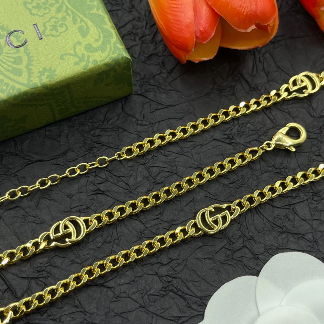 GGN024 GG Logo charms choker necklace - ccjewelryacc