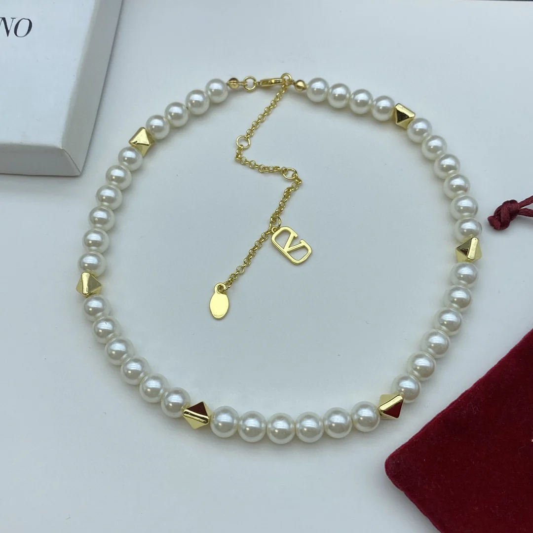 VTN010 Luxury women Pearl choker Necklace - ccjewelryacc