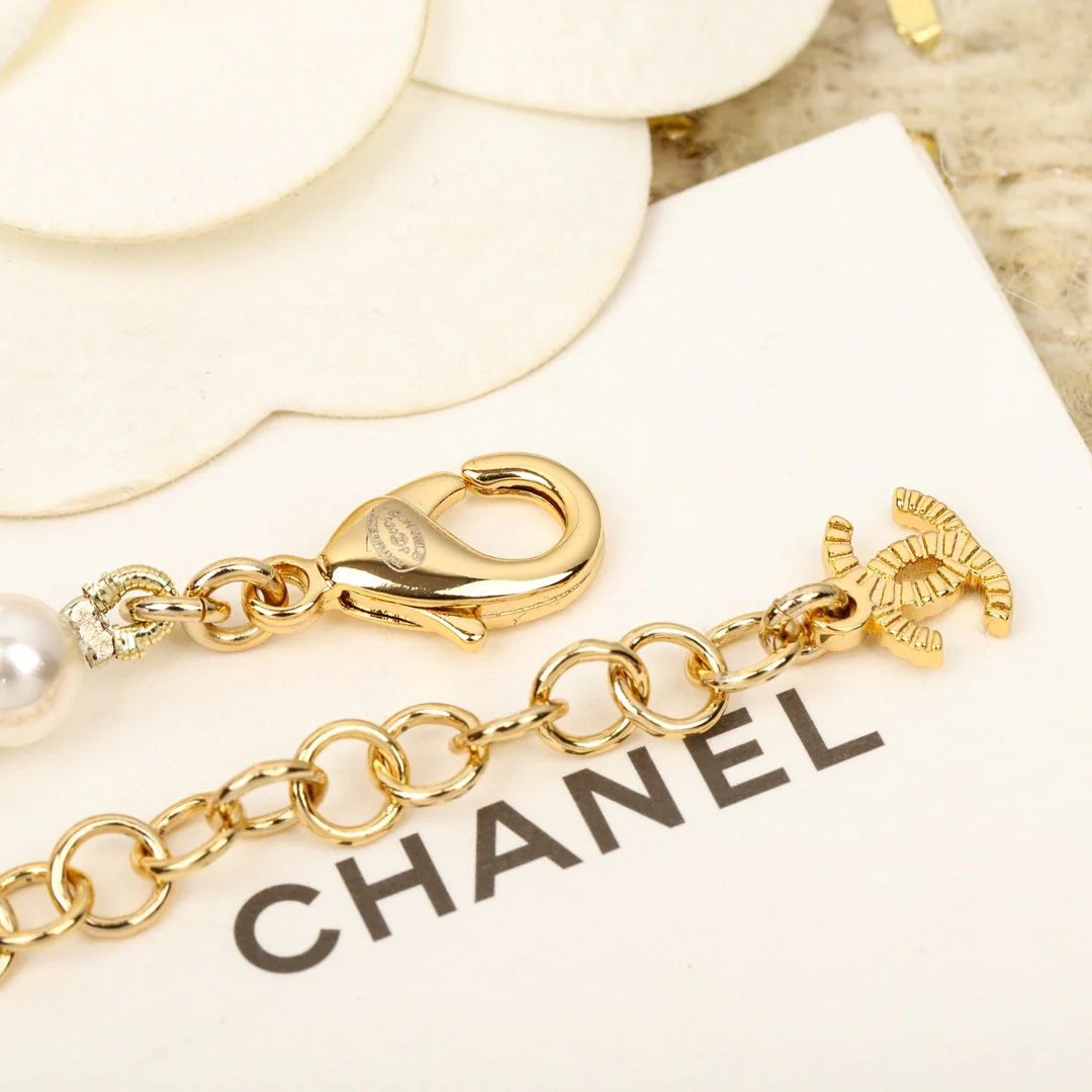 CCN272 24P Heart pearl necklace CC choker Necklace bracelet earring Jewerly set - ccjewelryacc