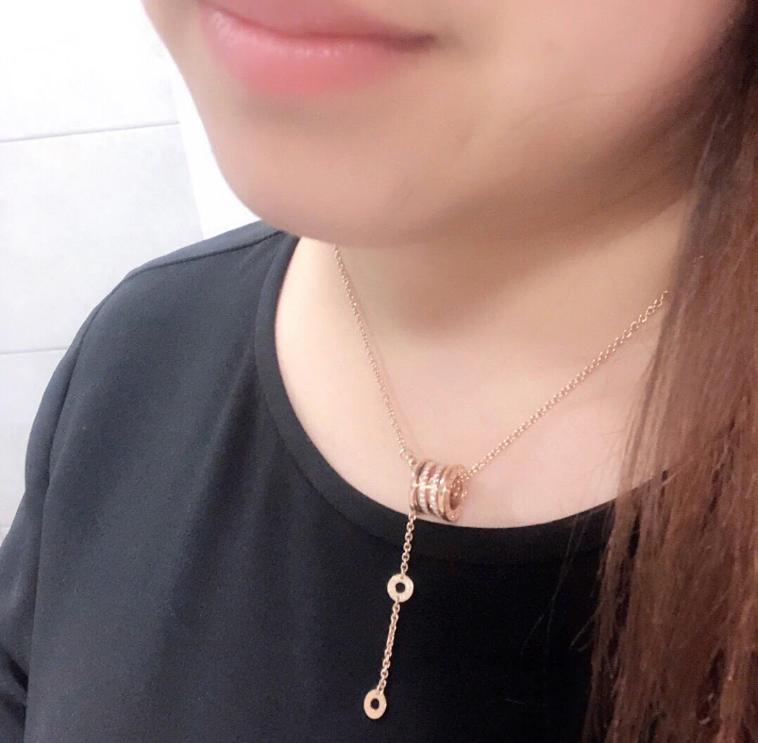 BGNS006 S925 Sterling Silver and diamond B.zero1 necklace - ccjewelryacc