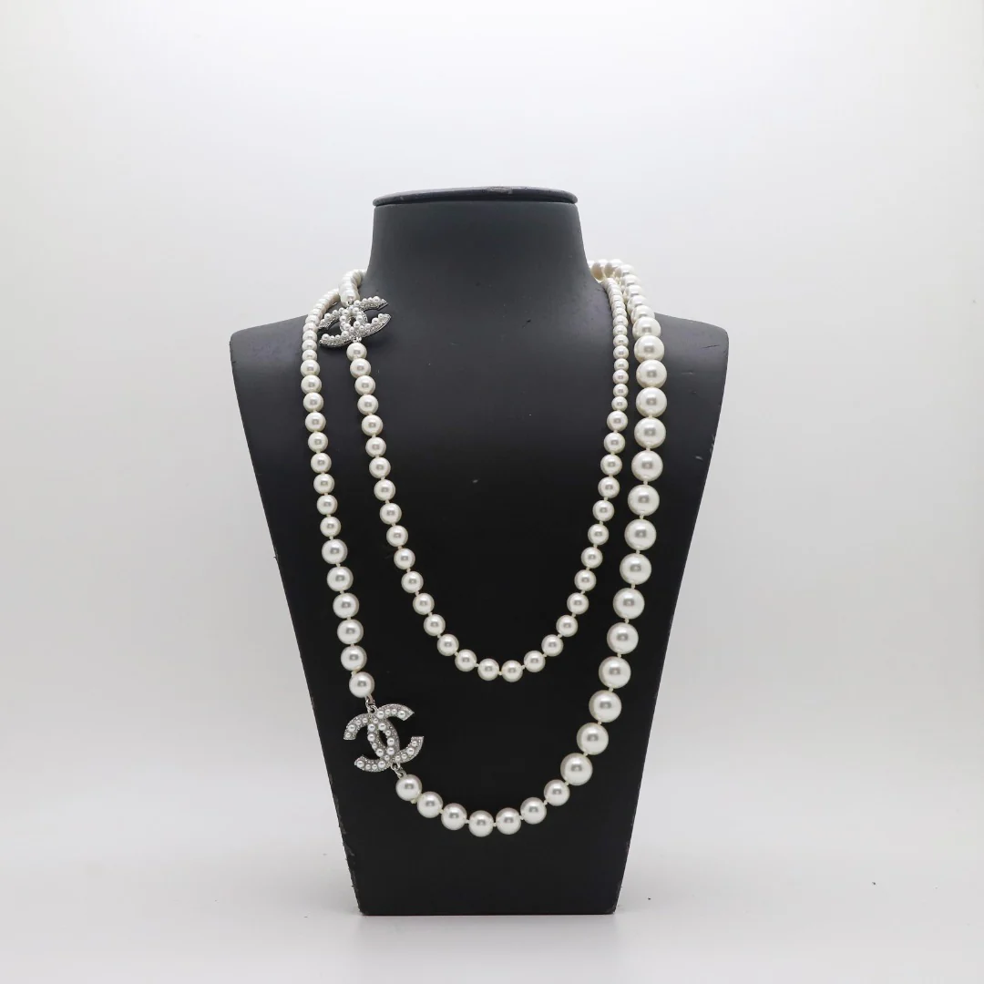 CCL009 100th anniversary long pearl necklace - ccjewelryacc
