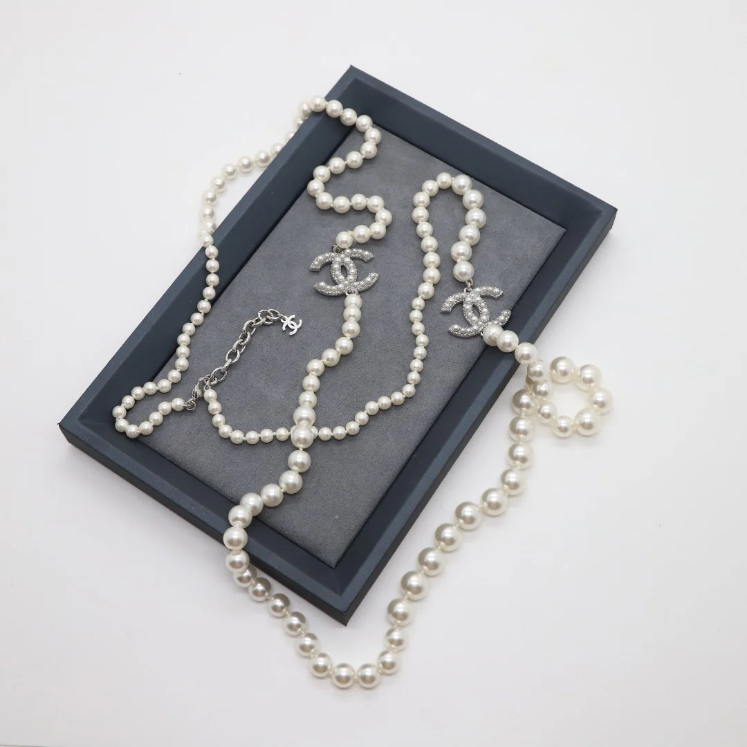 CCL009 100th anniversary long pearl necklace - ccjewelryacc