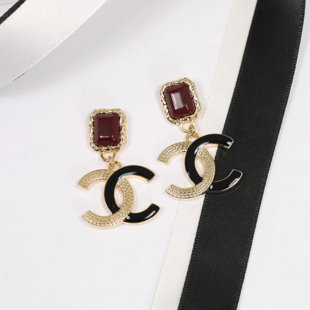 CCE380 High Quality 24P CC Double C Drop earring - ccjewelryacc