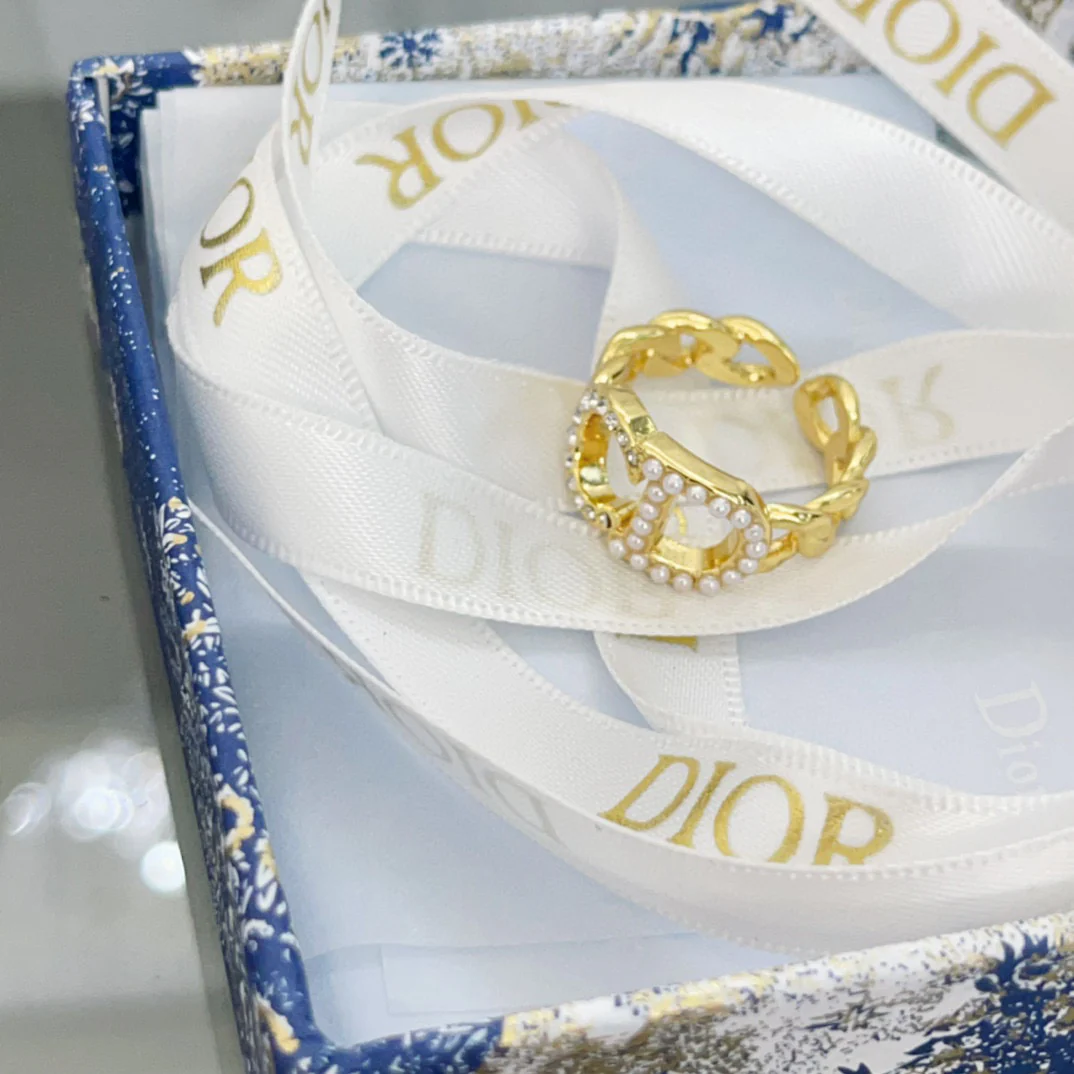 CDR009 Christian dior pearl and crystal ring - ccjewelryacc