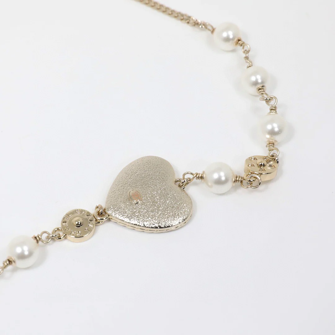 CCL331 24P Cowboy Jeans Heart CC sweater necklace CC long chain - ccjewelryacc