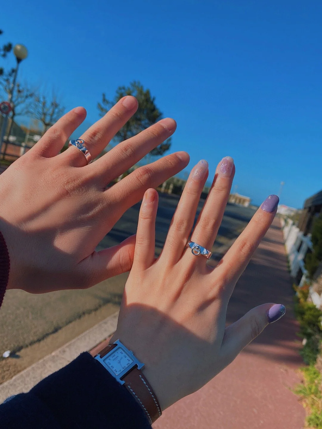 HMRS003 S925 Sterling Silver Collier de chien ring, small model - ccjewelryacc