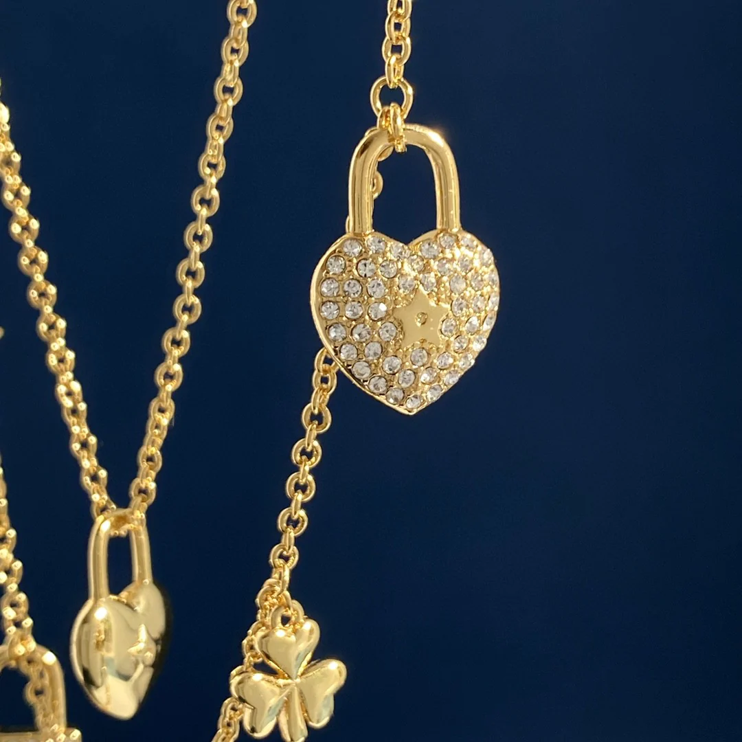 CDN315 High Quality Designer CD Heart Pendant Necklace for Women - ccjewelryacc