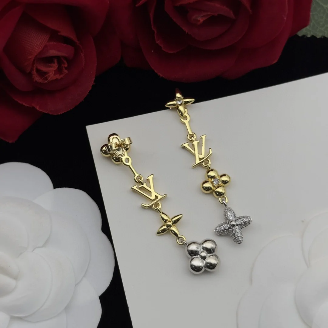 LVE001 LV drop earrings - ccjewelryacc