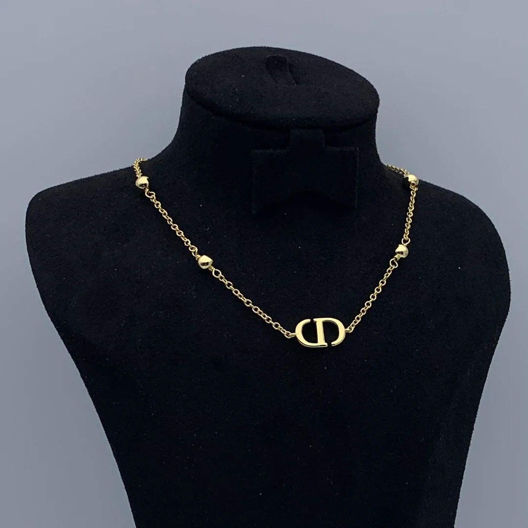 CDN278 High quality Luxury Designer CD Pendant Necklace For Women - ccfashionjewelry