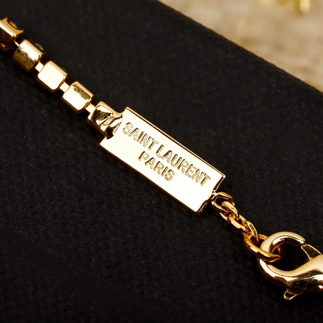 YYS003 CASSANDRE CHARM BRACELET IN METAL AND RHINESTONE - ccjewelryacc