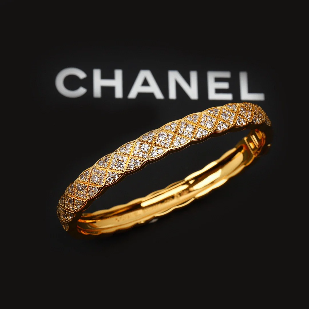 CCSS092 Full diamond S925 Silver COCO Crush Bangle Bracelet CC Bracelet - ccjewelryacc