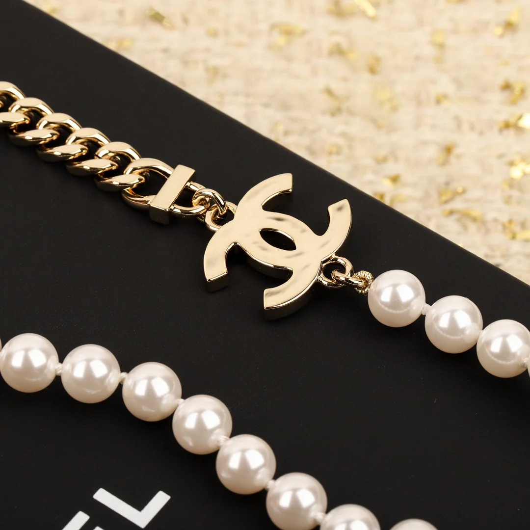 CCN020 CC Pearl Choker Necklace - ccjewelryacc