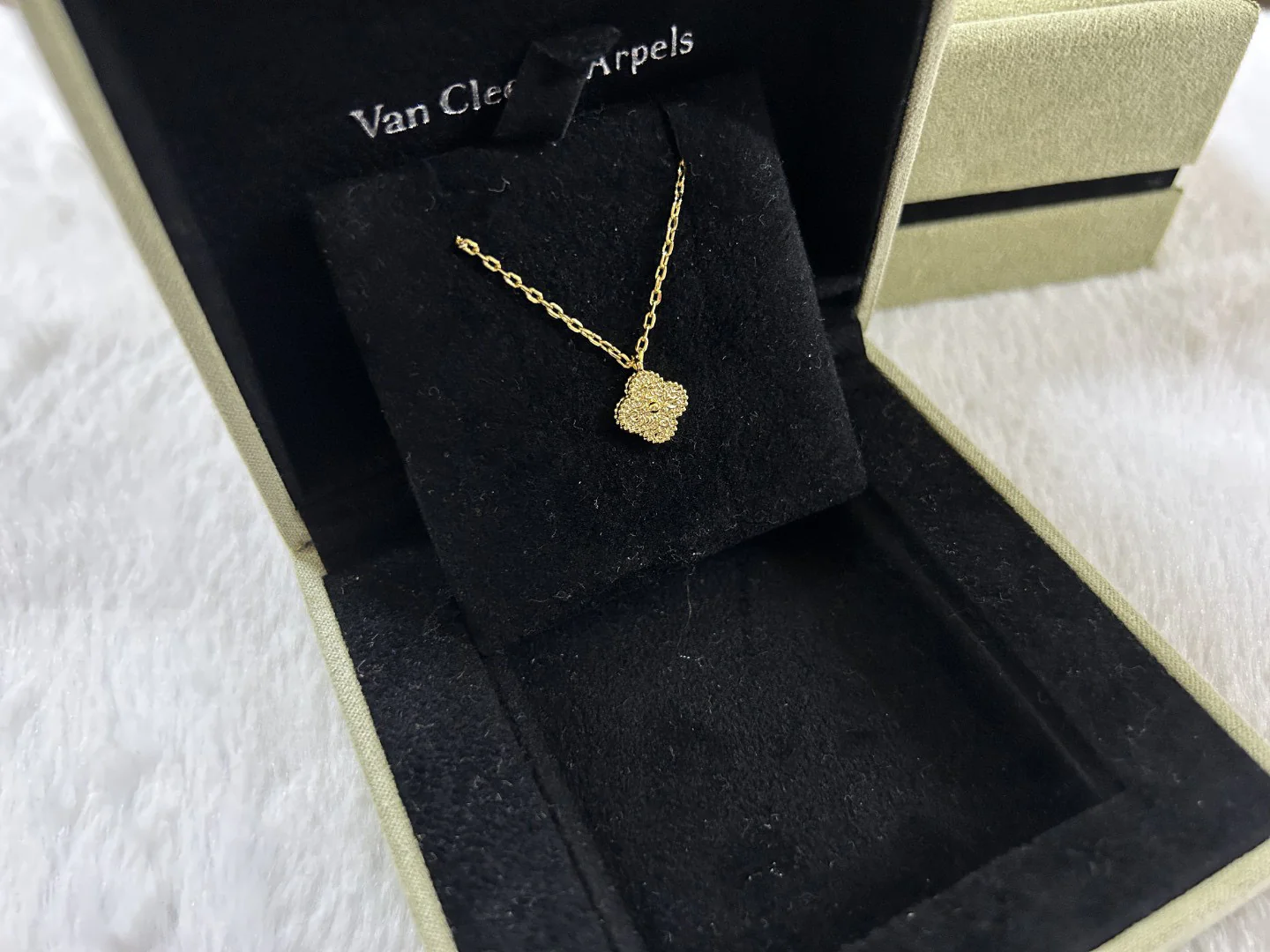 VCN022 Mini Gold stamping vca sweet alhambra necklace - ccjewelryacc