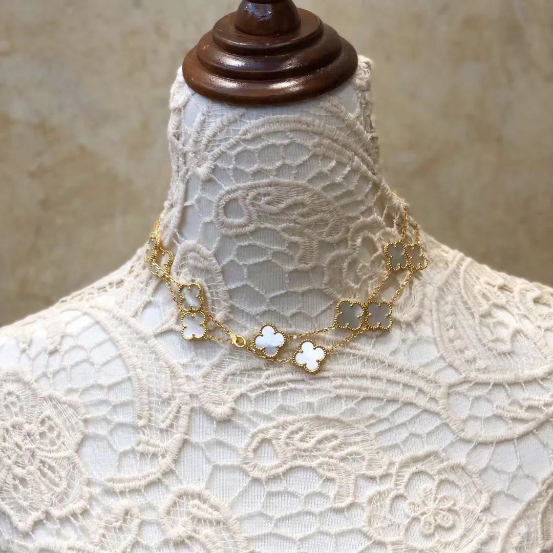 VCL004 High quality 20 clover Flower Long Sweater chain for women - ccjewelryacc