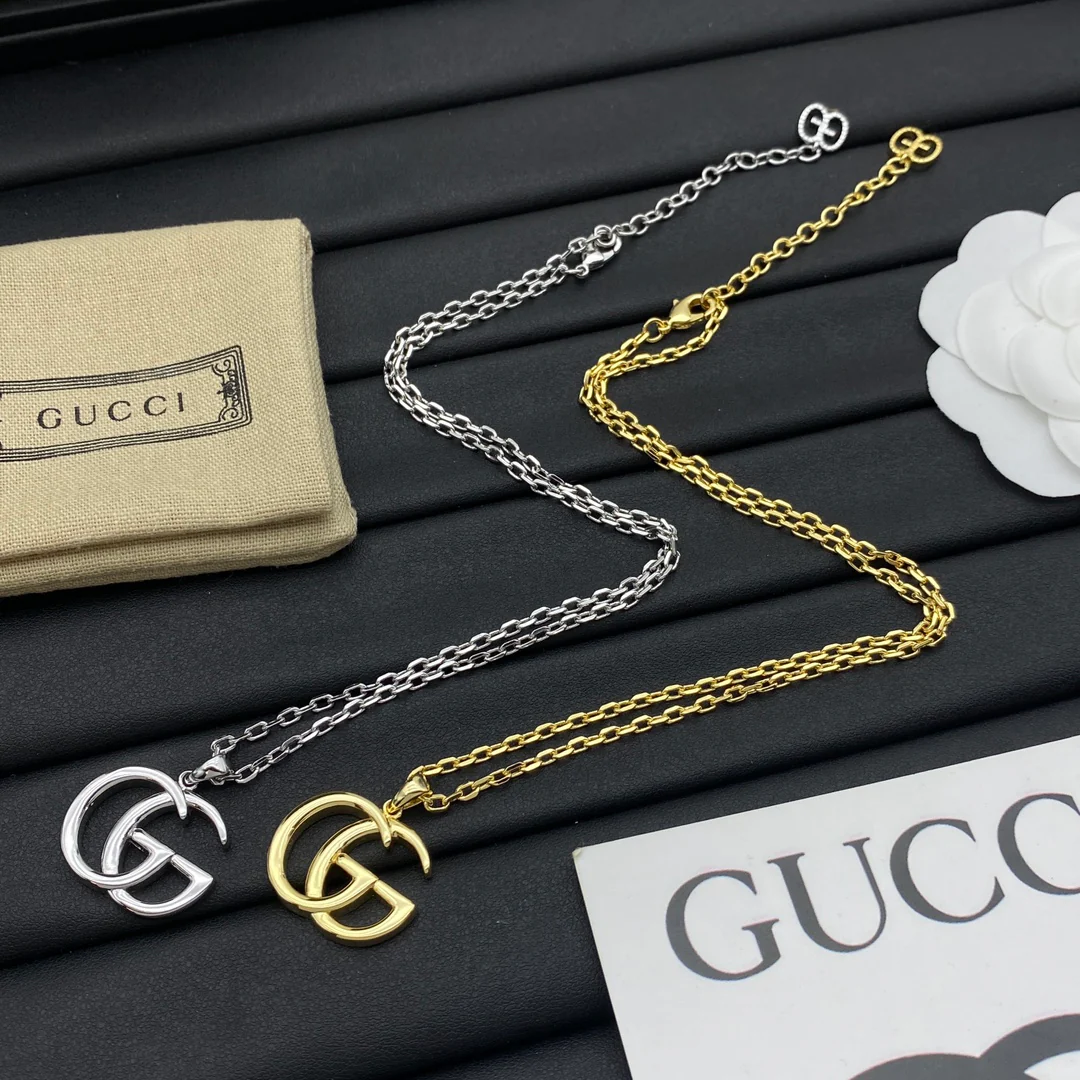 GGN008 GG Logo pendant necklace - ccjewelryacc