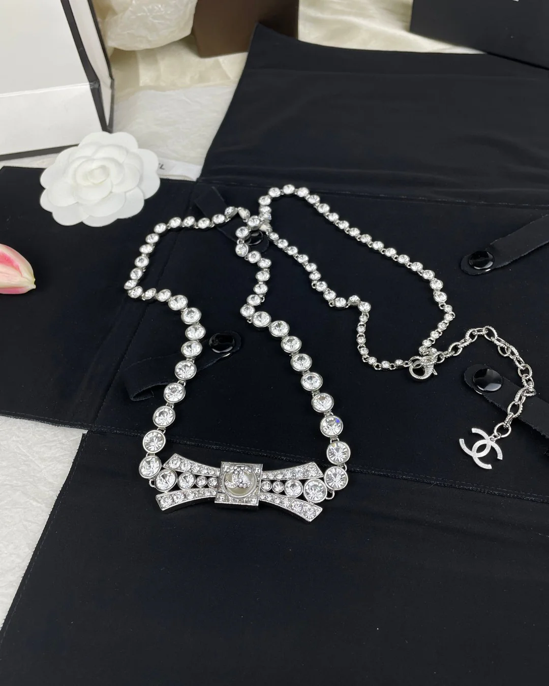 CCW036 Full Crystal bowknot CC Waist chain - ccjewelryacc