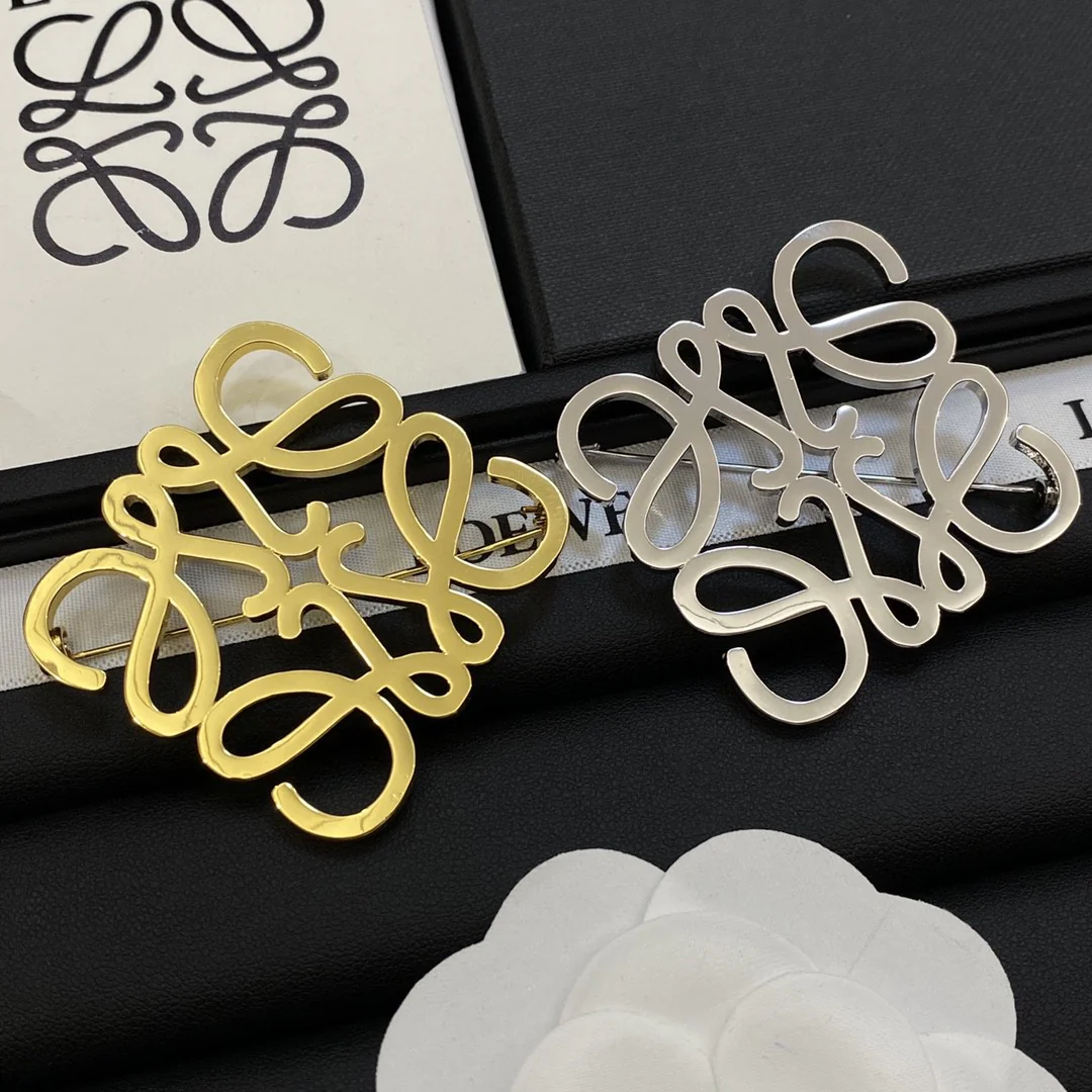 BLB003 Anagram brooch in metal - ccjewelryacc