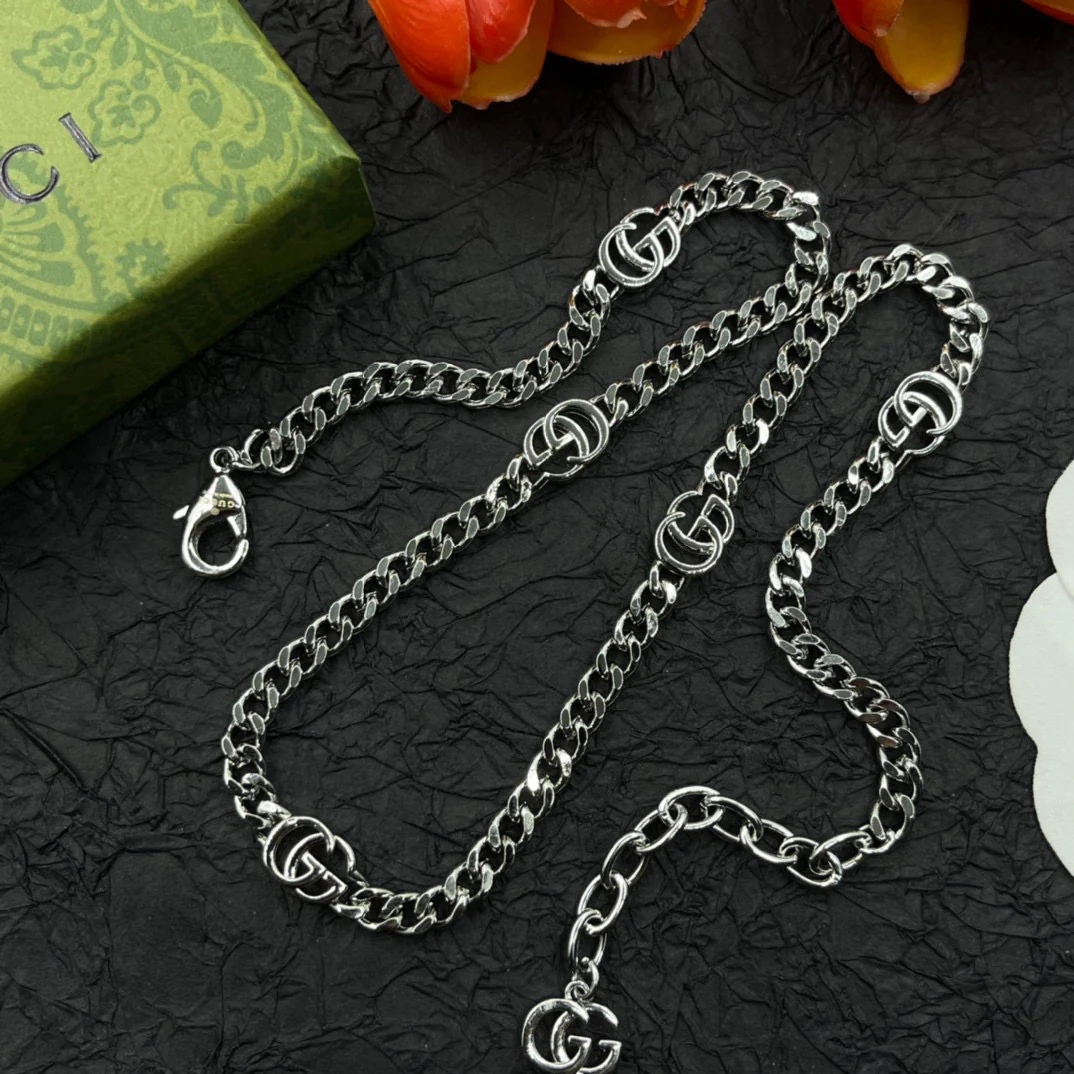 GGN024 GG Logo charms choker necklace - ccjewelryacc