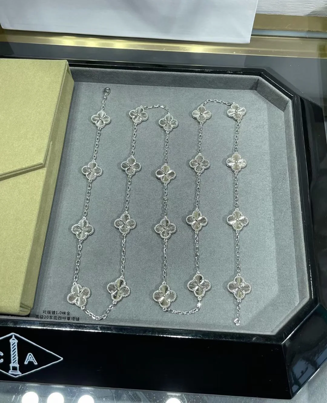 VCL011 High quality 20 clover Flower Laser Long Sweater chain for women - ccjewelryacc