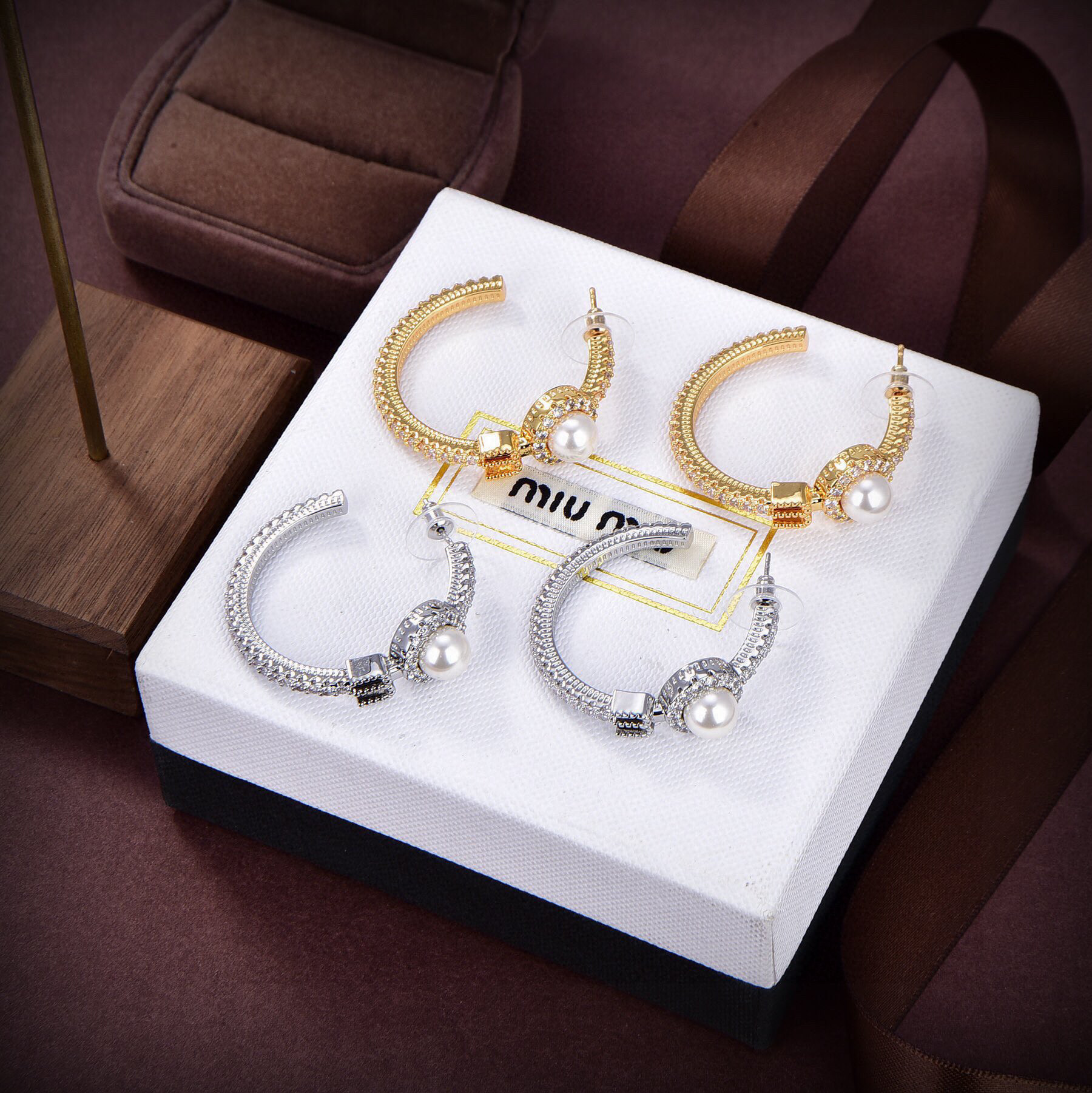 MME041 Miu miu hoop earrings - ccjewelryacc