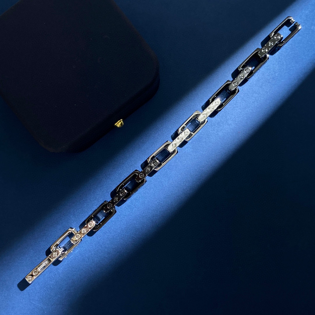 LVS042 Hip-hop style LV louisette Bracelet for men - ccjewelryacc
