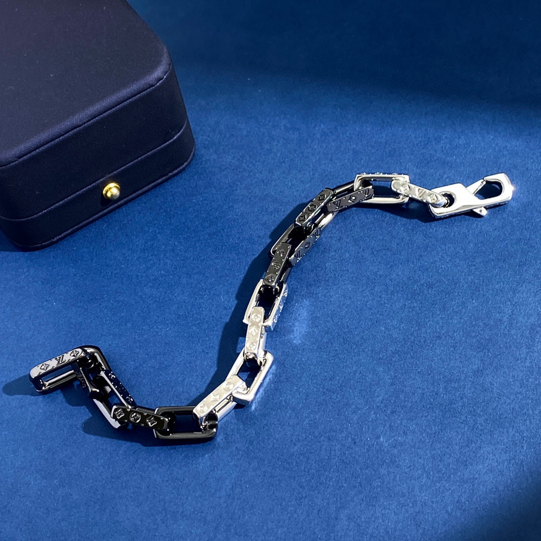 LVS042 Hip-hop style LV louisette Bracelet for men - ccjewelryacc