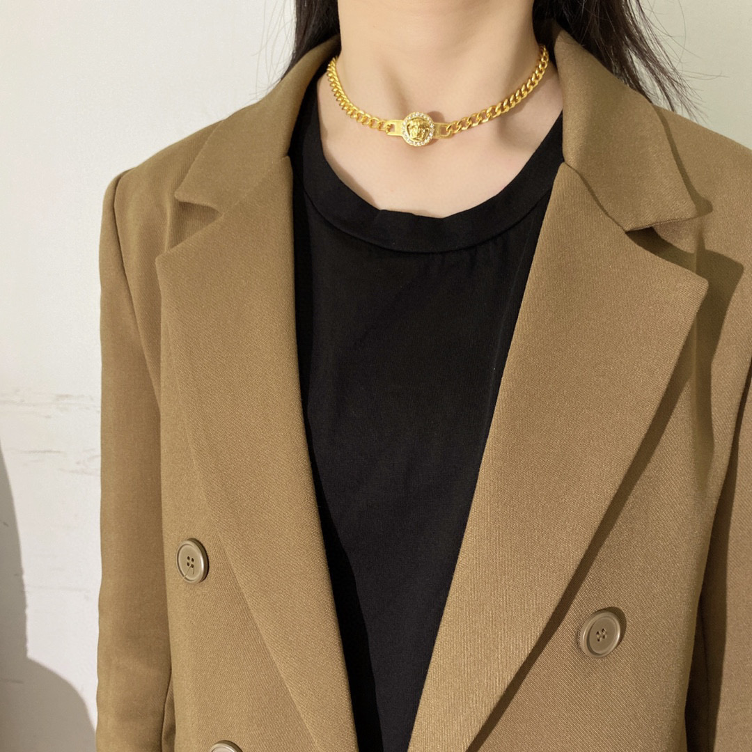 VSN046 Medusa chunky choker necklace - ccjewelryacc