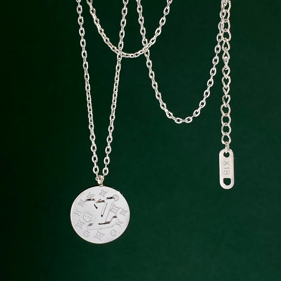 LVN093 Designer Monogram Blade Diamond Necklace For Men - ccfashionjewelry