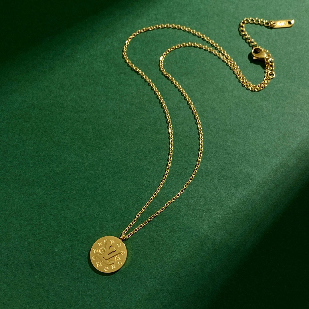 LVN093 Designer Monogram Blade Diamond Necklace For Men - ccjewelryacc