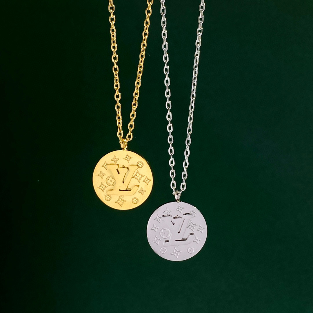 LVN093 Designer Monogram Blade Diamond Necklace For Men - ccfashionjewelry