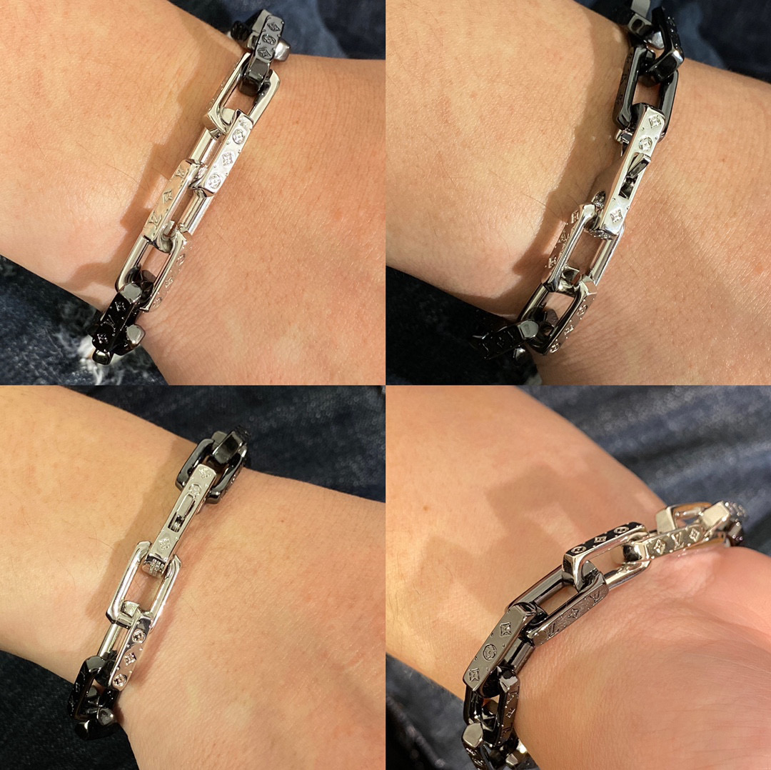 LVS042 Hip-hop style LV louisette Bracelet for men - ccjewelryacc