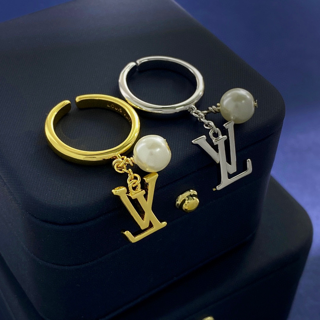 LVR004 louis vuitton logo charms ring - ccjewelryacc