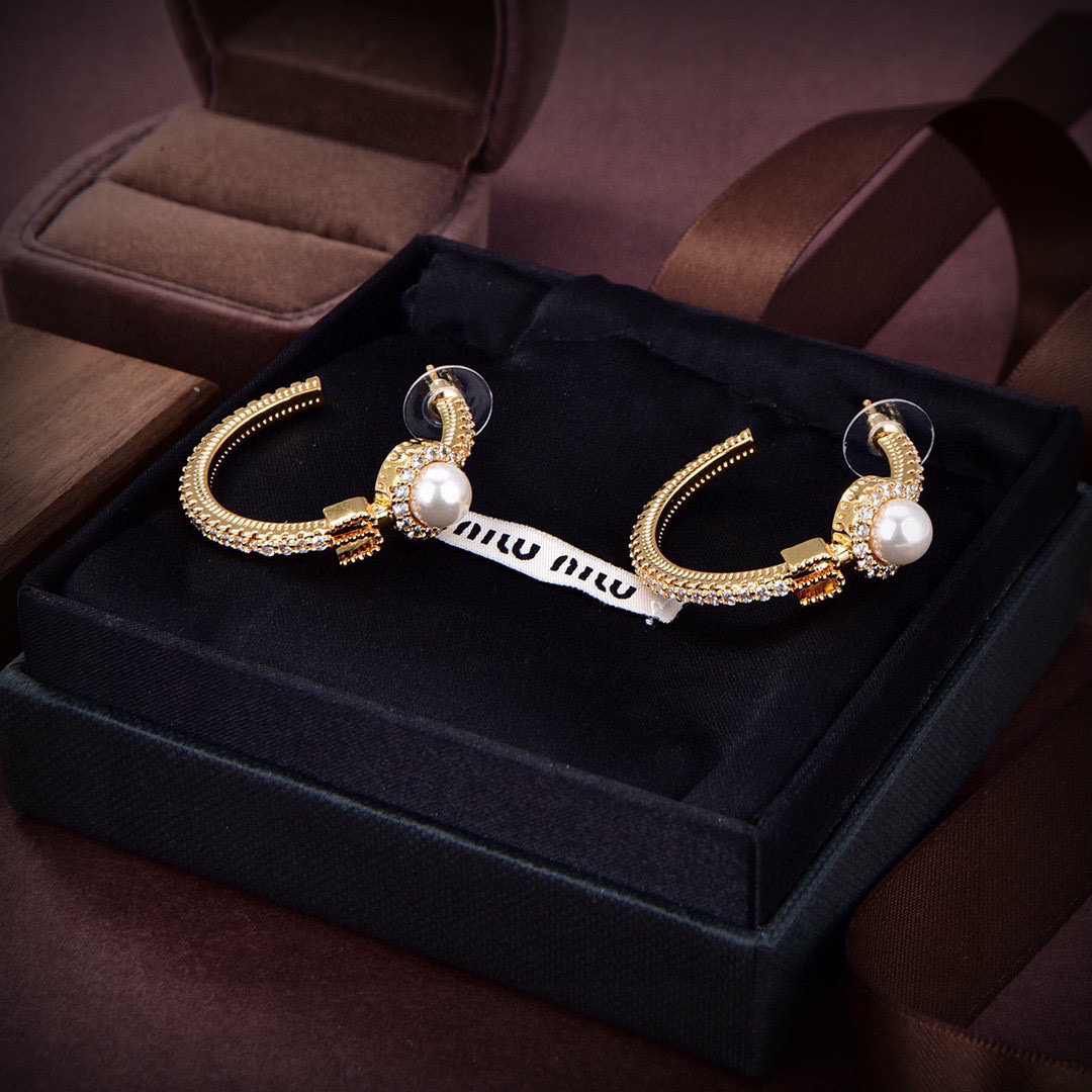 MME041 Miu miu hoop earrings - ccjewelryacc