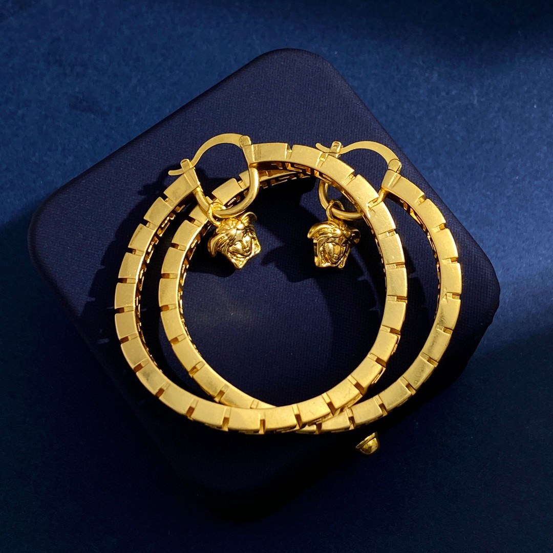 VSE038 versace hoop earrings medusa - ccjewelryacc
