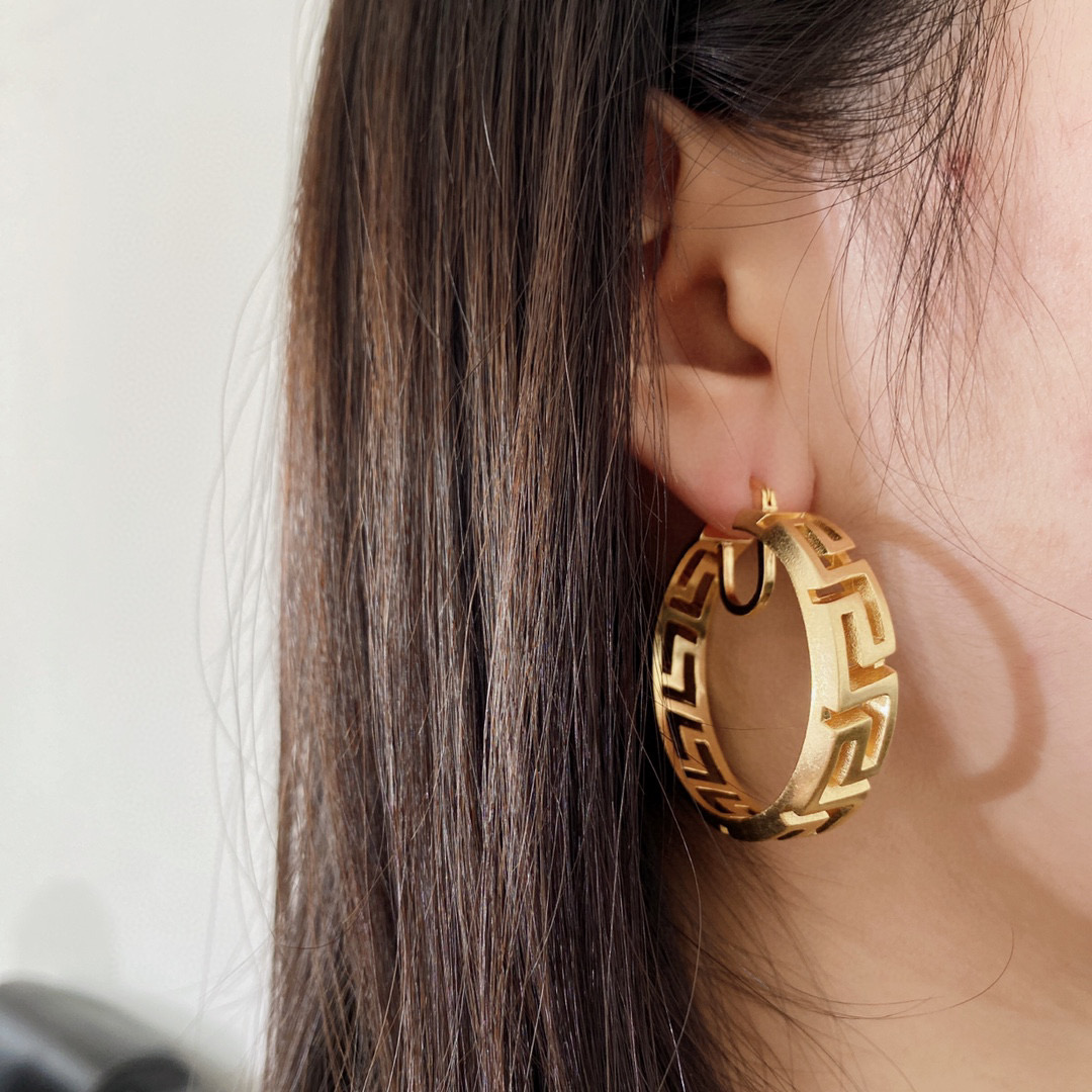 VSE035 Versace hoop earrings sale - ccjewelryacc