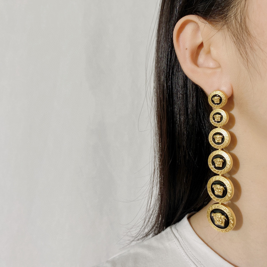 VSE052 Medusa versace earrings - ccjewelryacc